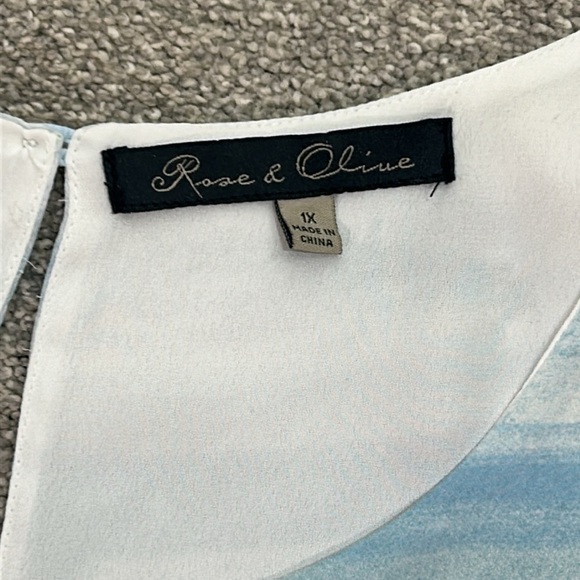 Rose & Olive Sleeveless Layered Round Neck Pullover Blouse Size 1X - Picture 6 of 10